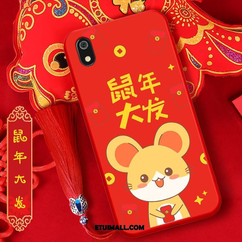 Etui Xiaomi Redmi 7a All Inclusive Rat Czerwony Osobowość Ochraniacz Pokrowce Kup