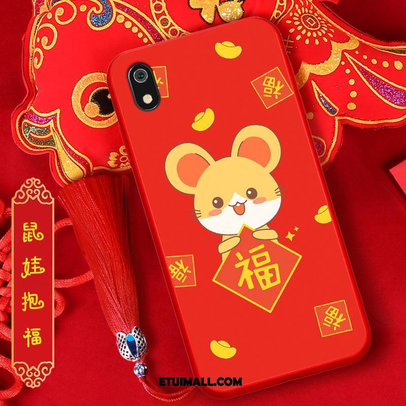 Etui Xiaomi Redmi 7a All Inclusive Rat Czerwony Osobowość Ochraniacz Pokrowce Kup