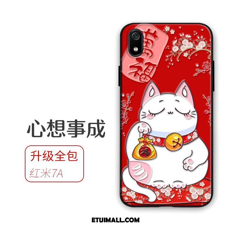 Etui Xiaomi Redmi 7a Kotek Bogactwo Czerwony Wiszące Ozdoby Telefon Komórkowy Pokrowce Kupię