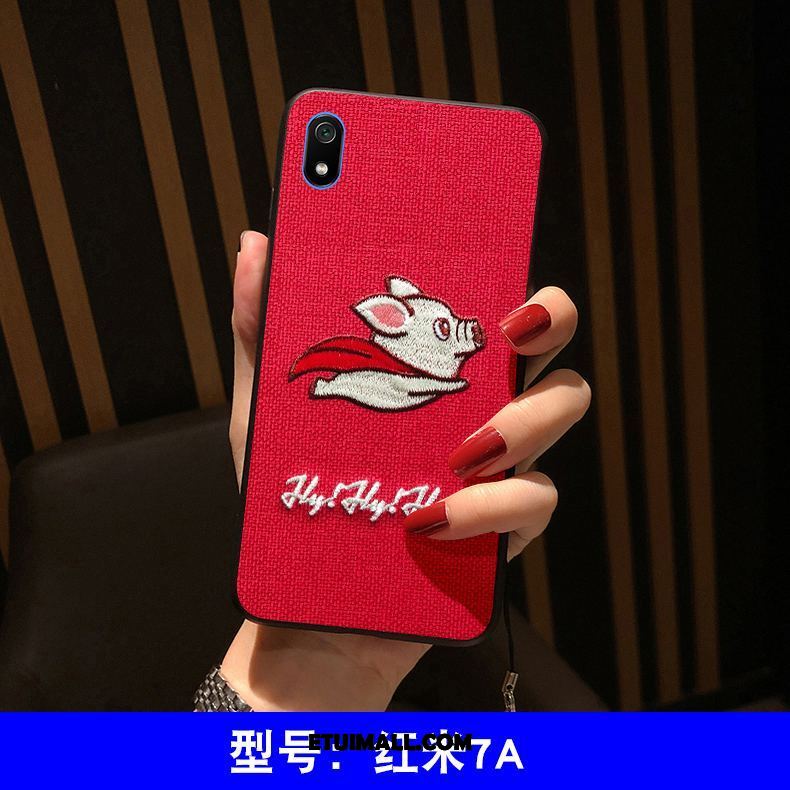 Etui Xiaomi Redmi 7a Piękny Czerwony Modna Marka Anti-fall Mały Futerał Online