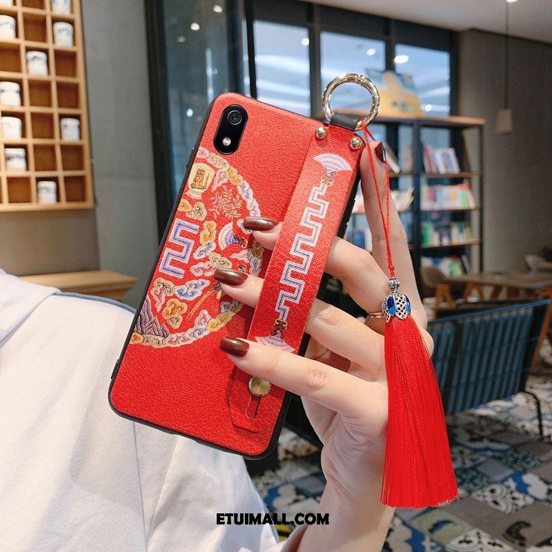 Etui Xiaomi Redmi 7a Vintage Czerwony Chiński Styl Miękki Z Frędzlami Obudowa Sprzedam