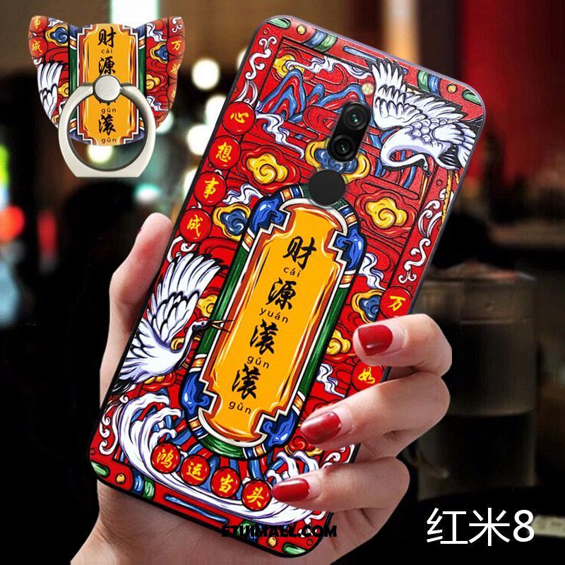 Etui Xiaomi Redmi 8 Nowy Czerwony Czerwony Netto Telefon Komórkowy Mały Futerał Tanie