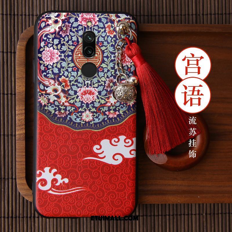 Etui Xiaomi Redmi 8 Telefon Komórkowy All Inclusive Z Frędzlami Nubuku Czerwony Futerał Sprzedam