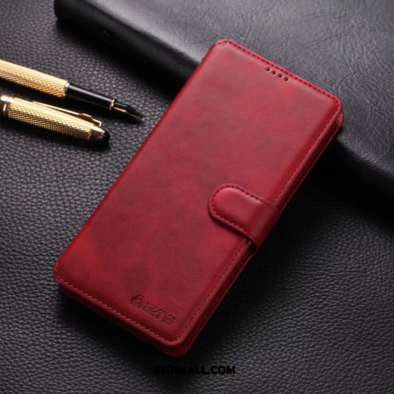 Etui Xiaomi Redmi Note 8 Pro Ochraniacz Czerwony Klapa Telefon Komórkowy Skórzany Futerał Obudowa Sklep