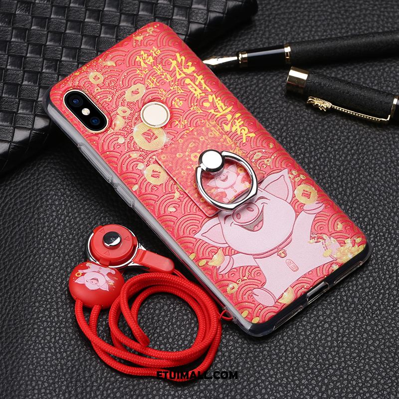 Etui Xiaomi Redmi S2 Skórzany Futerał Czerwony Biały Telefon Komórkowy Kolor Futerał Sklep