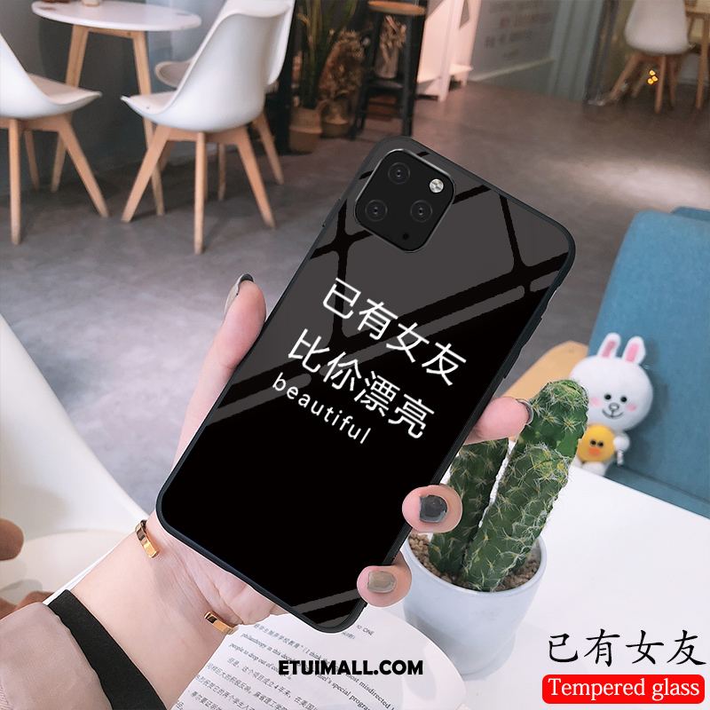 Etui iPhone 11 Pro Max Telefon Komórkowy Szkło Czarny Zakochani Proste Futerał Na Sprzedaż