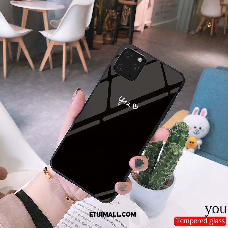 Etui iPhone 11 Pro Max Telefon Komórkowy Szkło Czarny Zakochani Proste Futerał Na Sprzedaż
