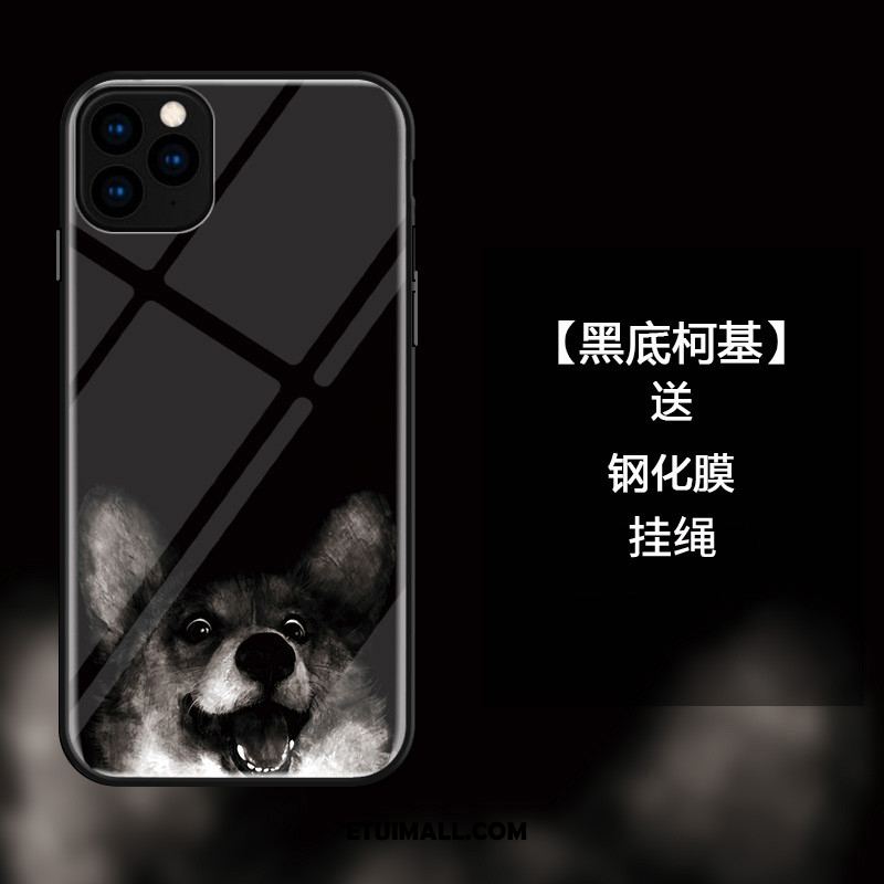 Etui iPhone 11 Pro Zakochani Czarny Anti-fall Moda Szkło Futerał Online