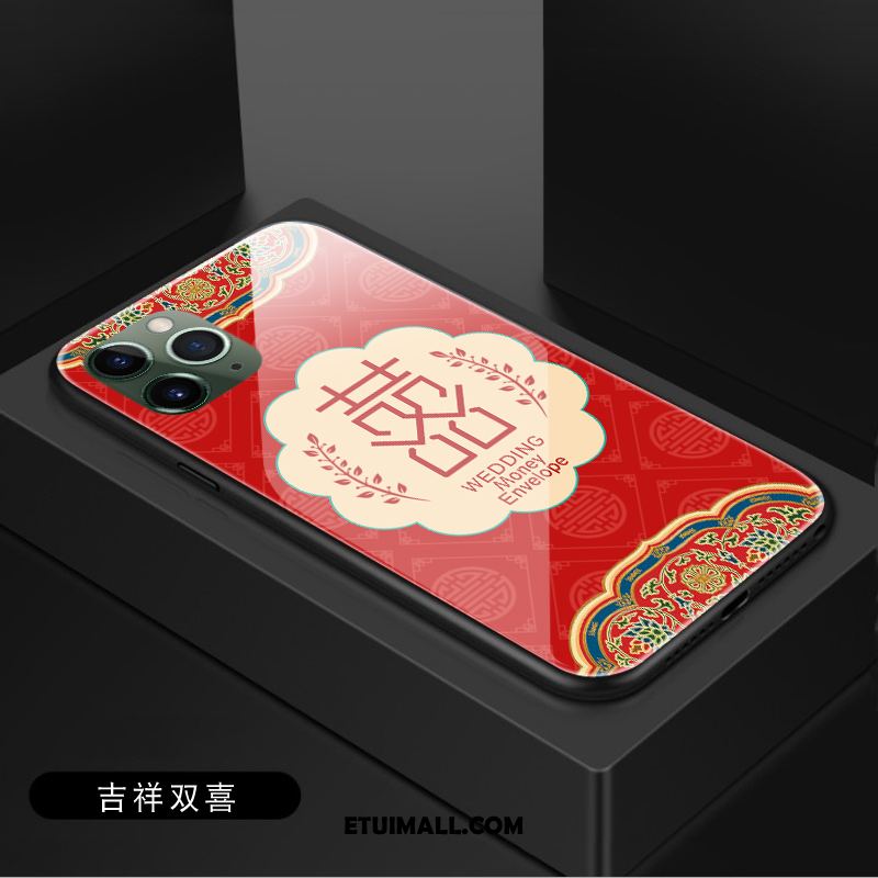 Etui iPhone 11 Pro Ślubna Dostosowane Szkło Hartowane Duży Czerwony Pokrowce Tanie