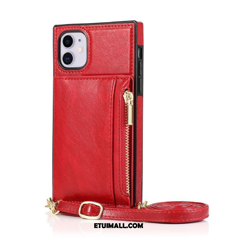 Etui iPhone 12 Różowe Portfel Telefon Komórkowy Skórzany Futerał Karta Futerał Kup