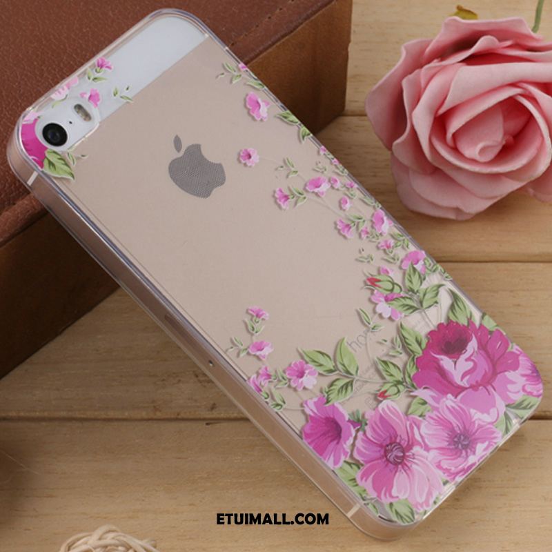 Etui iPhone 5 / 5s Silikonowe Cienkie Telefon Komórkowy Purpurowy Kreskówka Pokrowce Sklep