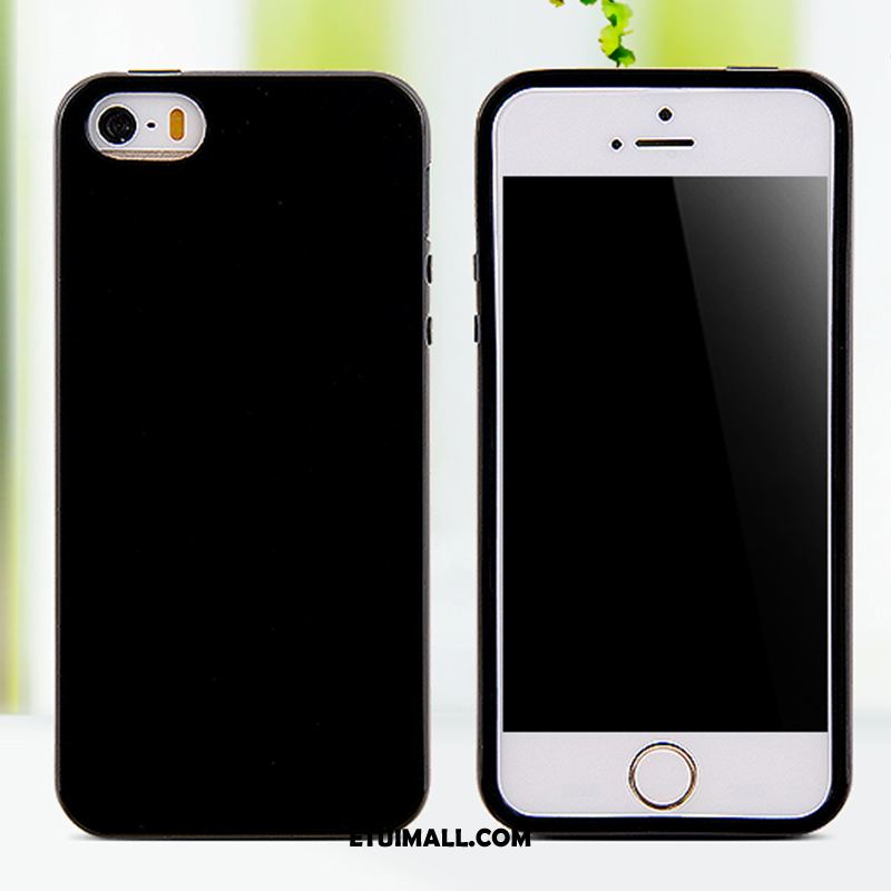 Etui iPhone 5c Telefon Komórkowy Proszek Czarny Silikonowe Duży Obudowa Sklep