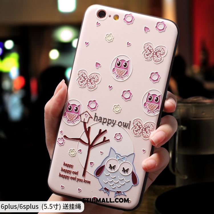 Etui iPhone 6 / 6s Plus Różowe Kreatywne Nubuku Cienkie Nowy Obudowa Sprzedam