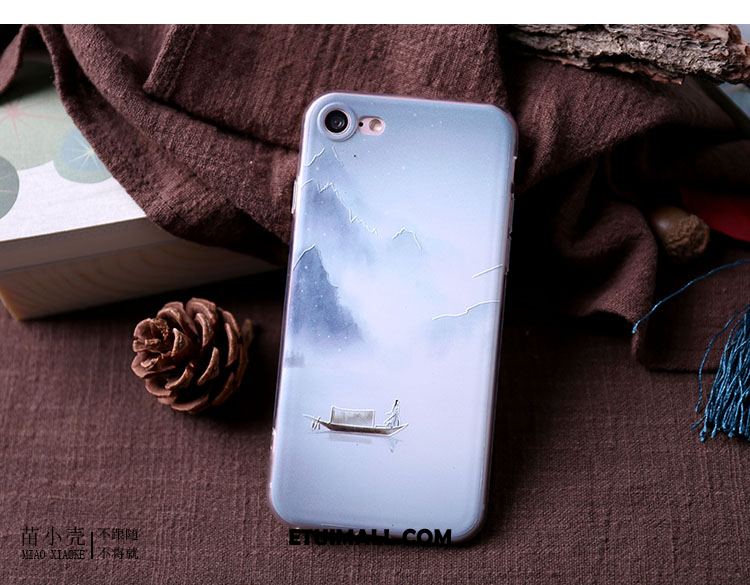 Etui iPhone 6 / 6s Telefon Komórkowy Wiatr Kwiaty Niebieski Anti-fall Pokrowce Sklep
