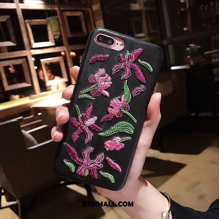 Etui iPhone 7 Plus Kwiaty Różowy Modna Marka Skórzany Futerał Telefon Komórkowy Obudowa Kup