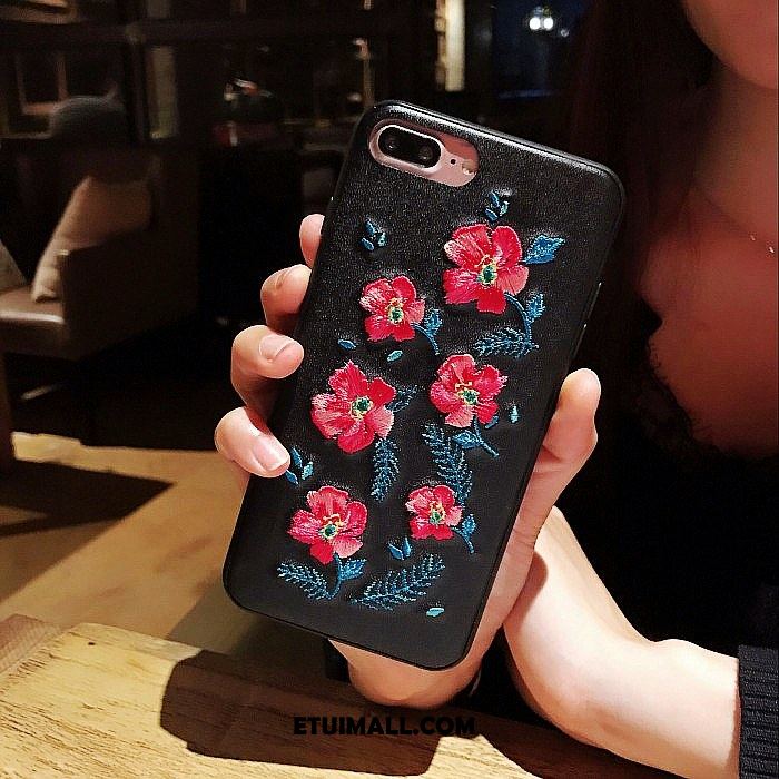 Etui iPhone 7 Plus Kwiaty Różowy Modna Marka Skórzany Futerał Telefon Komórkowy Obudowa Kup