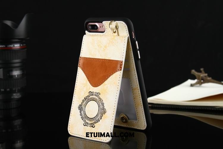 Etui iPhone 7 Plus Tendencja Karta Skórzany Futerał Ochraniacz Klapa Obudowa Sklep