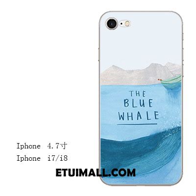 Etui iPhone 8 Anti-fall Niebieski Miękki All Inclusive Telefon Komórkowy Obudowa Dyskont