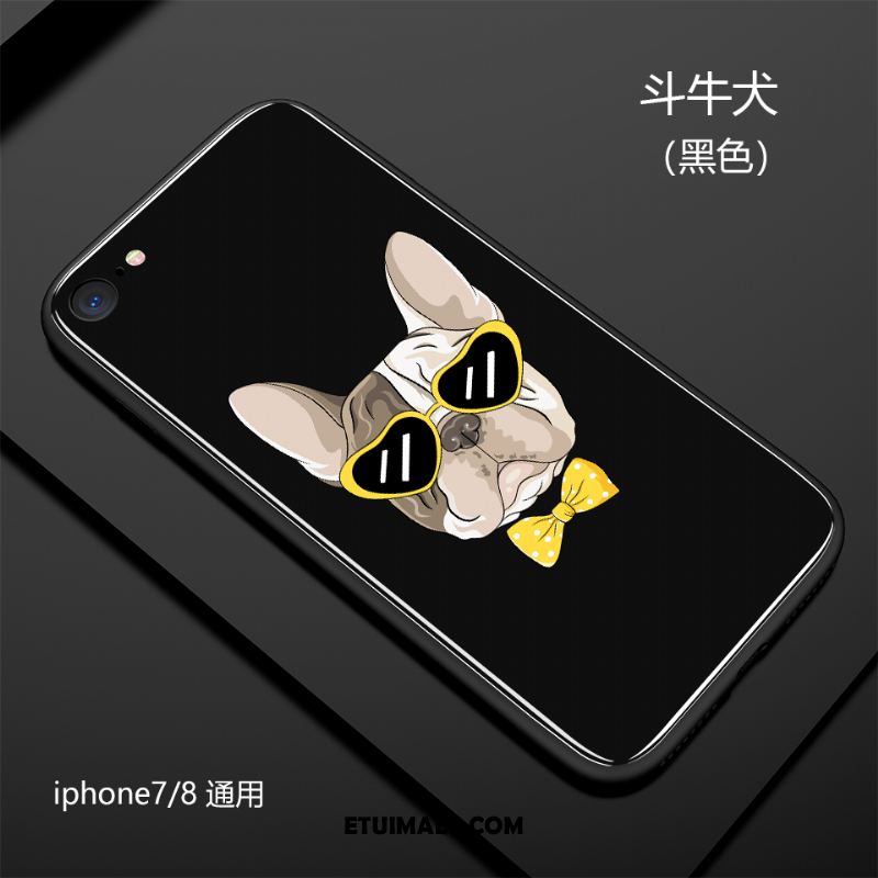 Etui iPhone 8 Szkło Telefon Komórkowy Silikonowe Biały Anti-fall Futerał Tanie