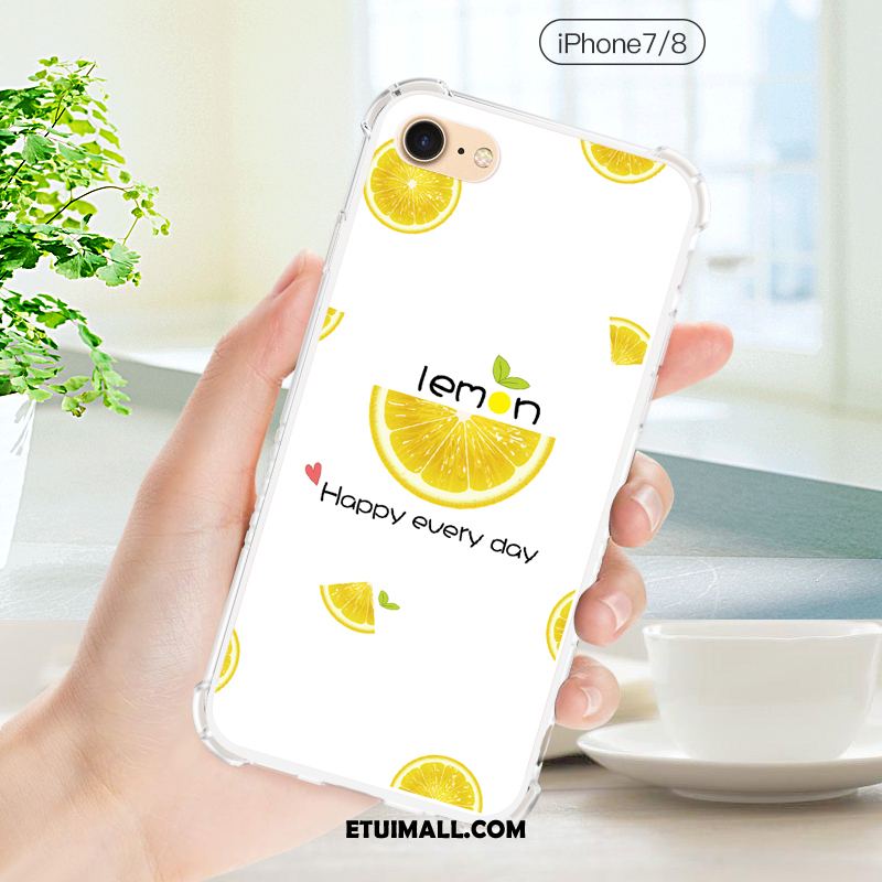 Etui iPhone 8 Tendencja Kreatywne Wiszące Ozdoby Silikonowe Żółty Pokrowce Kup