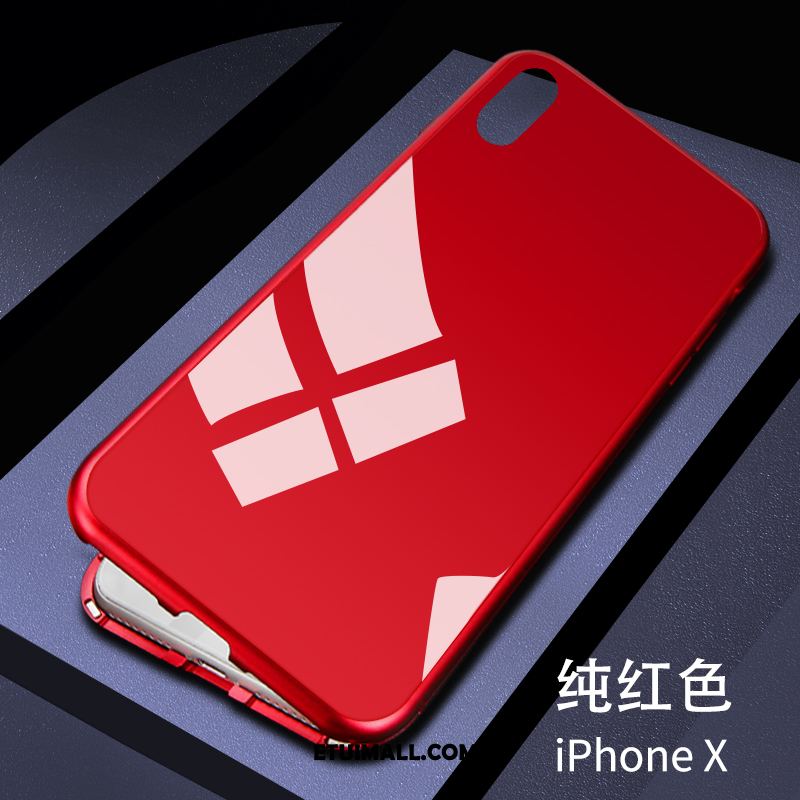 Etui iPhone X Anti-fall Szkło Wysoki Koniec Czarny Czerwony Netto Pokrowce Kupię
