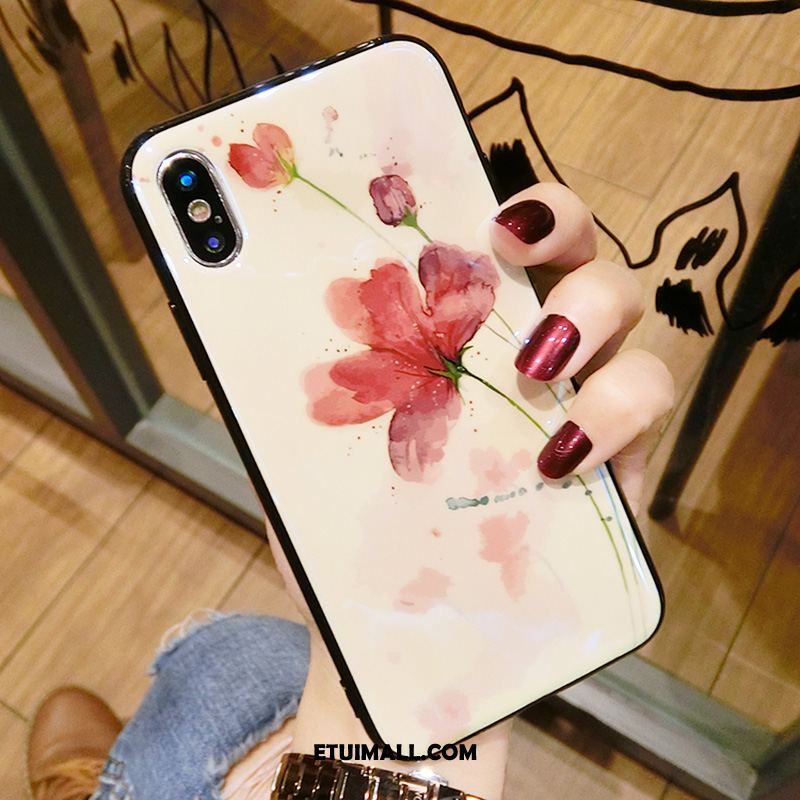Etui iPhone X Miękki Kwiaty Różowe Telefon Komórkowy Silikonowe Futerał Kup