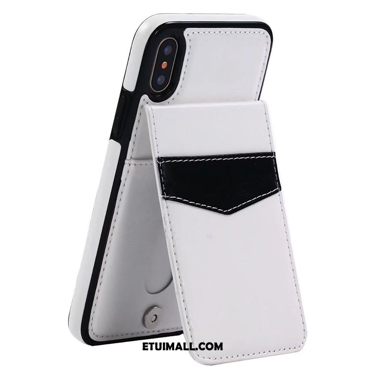 Etui iPhone X Telefon Komórkowy Biały Ochraniacz Skórzany Futerał Portfel Futerał Kup