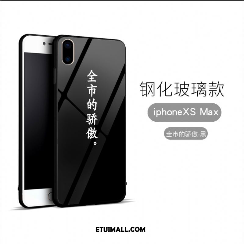 Etui iPhone Xs Max Biały Szkło Telefon Komórkowy Osobowość Pokrowce Tanie