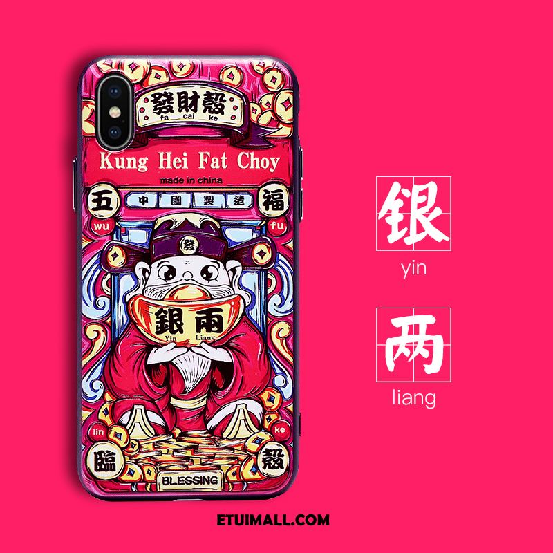 Etui iPhone Xs Max Kreatywne Bóg Bogactwa Chiński Styl Bogactwo Anti-fall Futerał Tanie