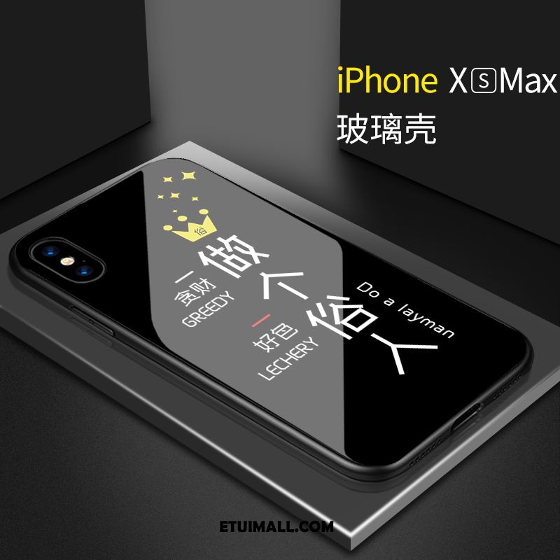 Etui iPhone Xs Max Kreatywne Szkło Bogactwo Osobowość Telefon Komórkowy Pokrowce Sklep
