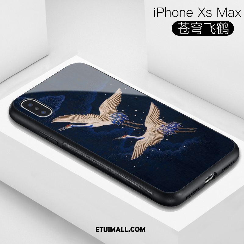 Etui iPhone Xs Max Niebieski Kreatywne Telefon Komórkowy Modna Marka All Inclusive Futerał Tanie