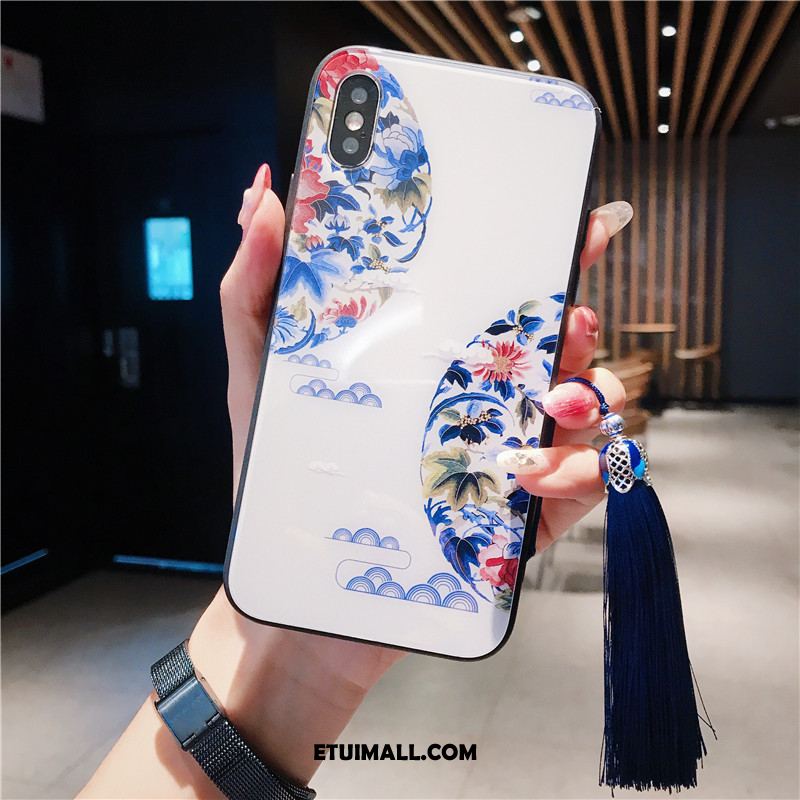 Etui iPhone Xs Max Telefon Komórkowy Chiński Styl Kwiaty Zielony Różowe Futerał Sprzedam