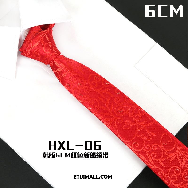 Krawat Sukienka Pan Młody Wielki Dyskont, Krawat Męskie 6 Cm Ślubna Rot