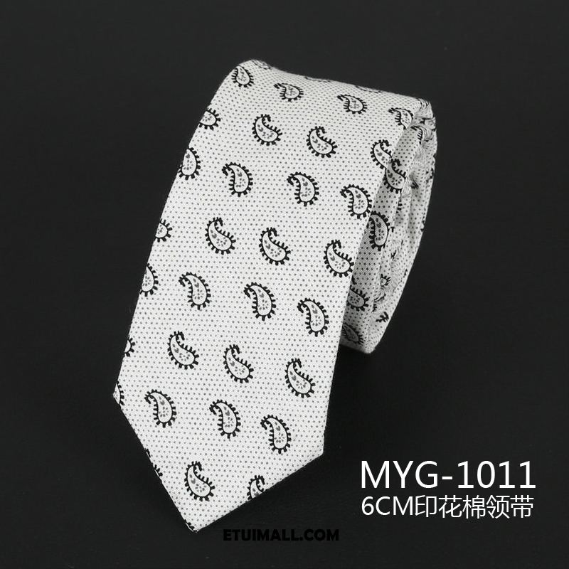 Krawat Z Bawełny Eleganckie Student Sklep, Krawat Męskie Vintage Męska Weiß