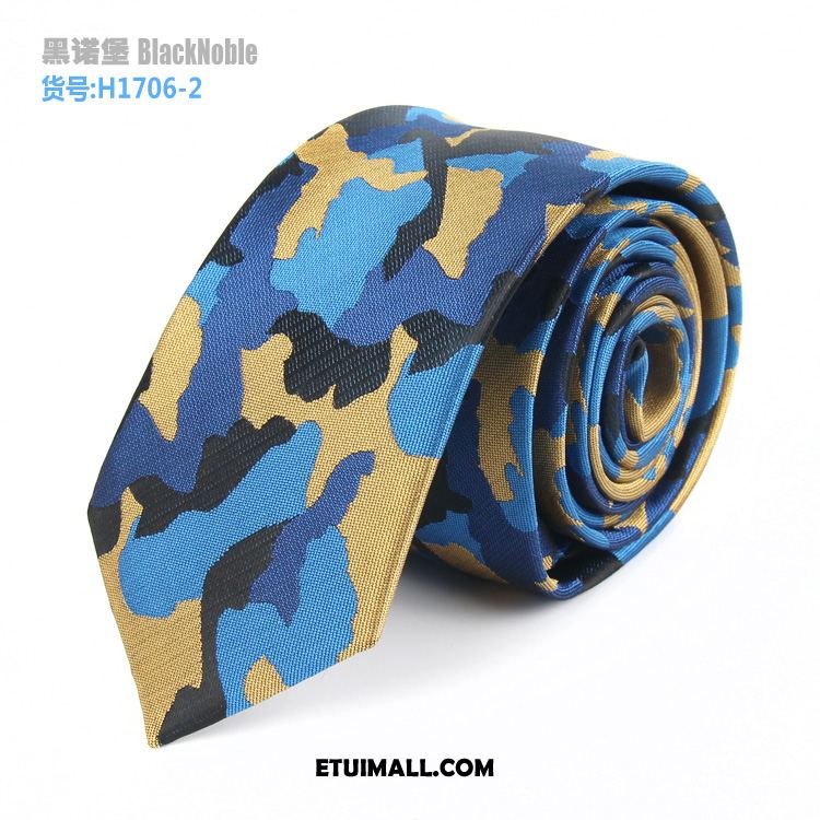 Krawat Z Pracy Casual 6 Cm Tanie, Krawat Męskie Sukienka Kamuflaż Blau