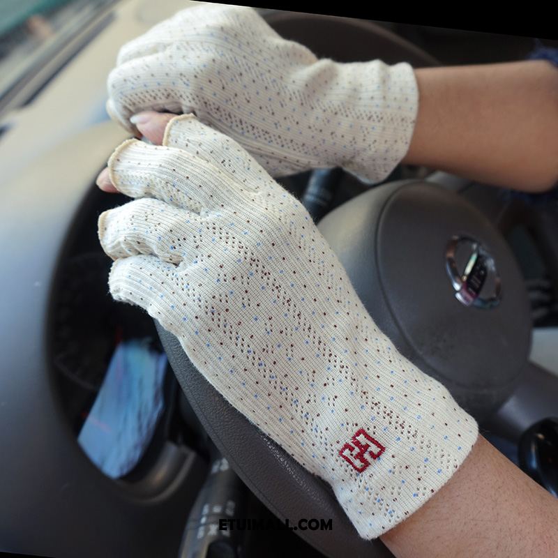Rękawiczki Antypoślizgowe Lato Dla Kierowców Tanie, Rękawiczki Damskie Ochrona Przed Słońcem Z Bawełny
