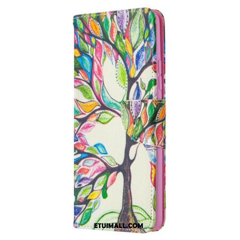 Etui Folio do Samsung Galaxy A42 5G Kolorowe Drzewo
