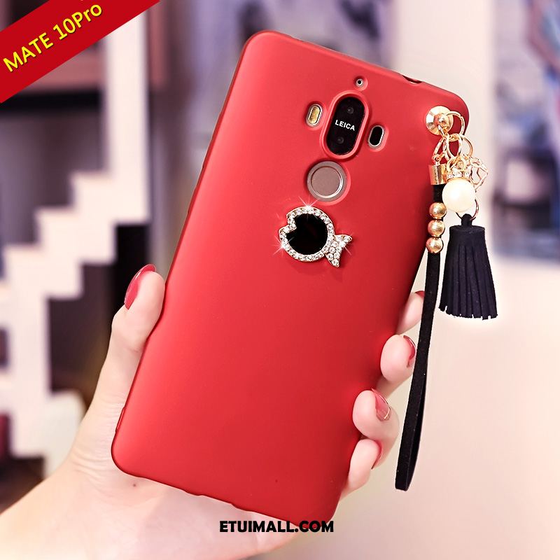 Etui Huawei Mate 10 Pro Miękki Telefon Komórkowy Z Kryształkami Czerwony Obudowa Online