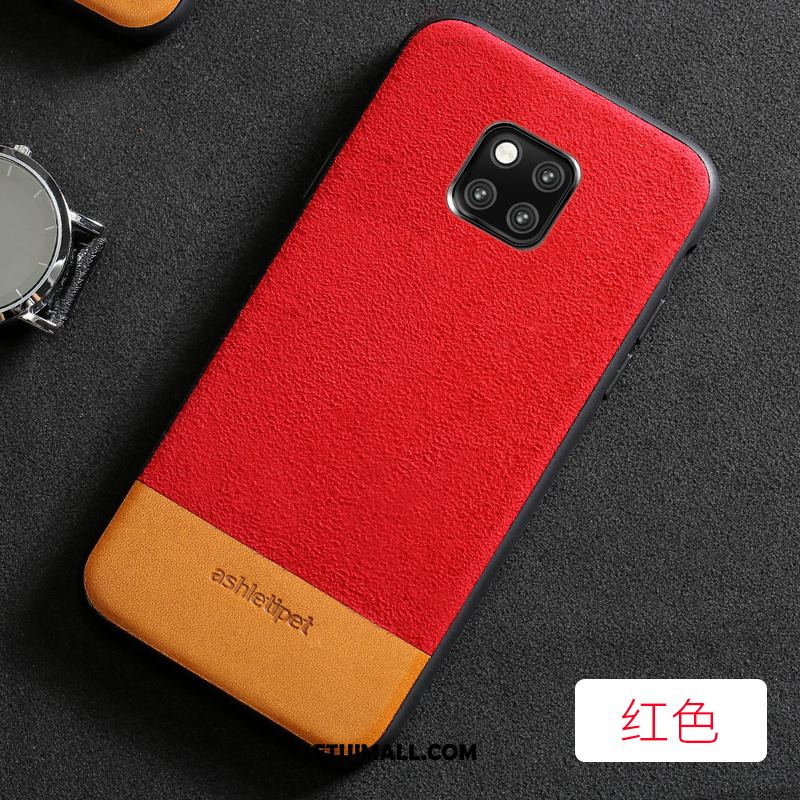 Etui Huawei Mate 20 Pro Biznes Tendencja Skórzany Futerał Telefon Komórkowy Czerwony Obudowa Sklep