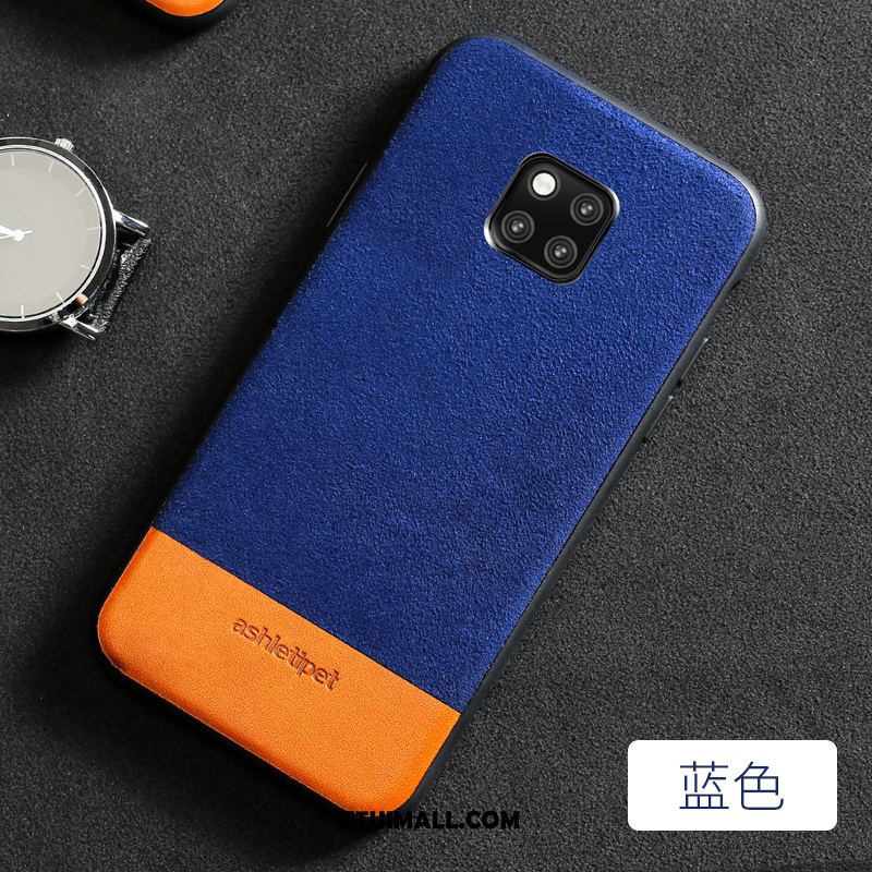 Etui Huawei Mate 20 Rs Niebieski Zamszowe Prawdziwa Skóra Wysoki Koniec Moda Pokrowce Sklep