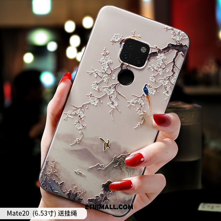 Etui Huawei Mate 20 Silikonowe Anti-fall Chiński Styl Nubuku Wiszące Ozdoby Pokrowce Sklep