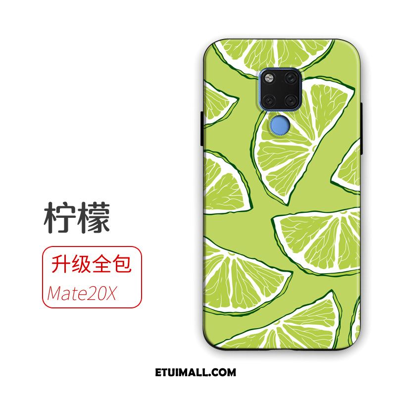 Etui Huawei Mate 20 X Kreskówka Kwiaty Świeży Ochraniacz Zielony Obudowa Sprzedam