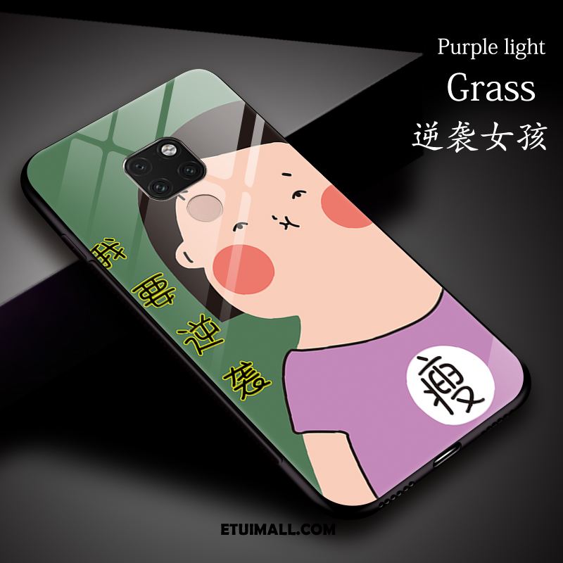 Etui Huawei Mate 20 X Zielony Kreatywne Szkło Hartowane Ochraniacz Telefon Komórkowy Futerał Tanie