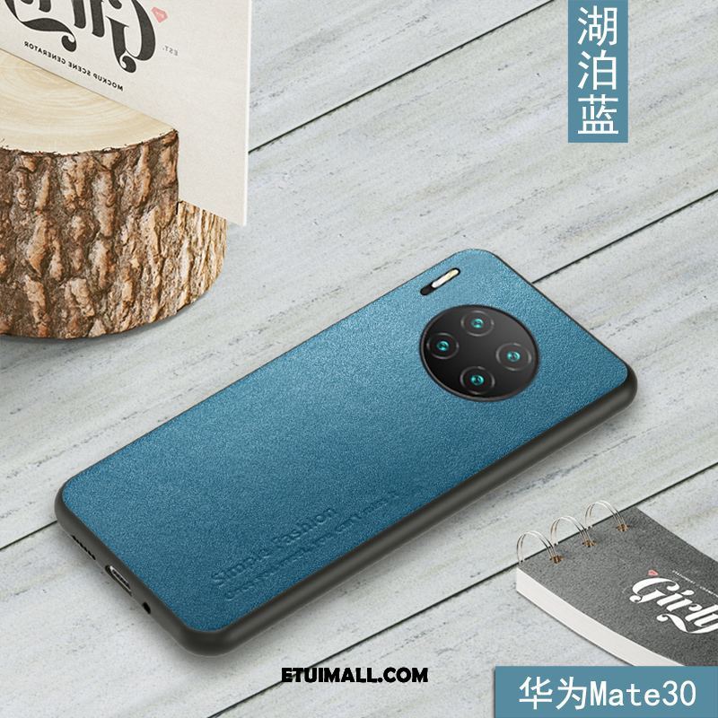 Etui Huawei Mate 30 Niebieski All Inclusive Telefon Komórkowy Anti-fall Prawdziwa Skóra Pokrowce Sprzedam