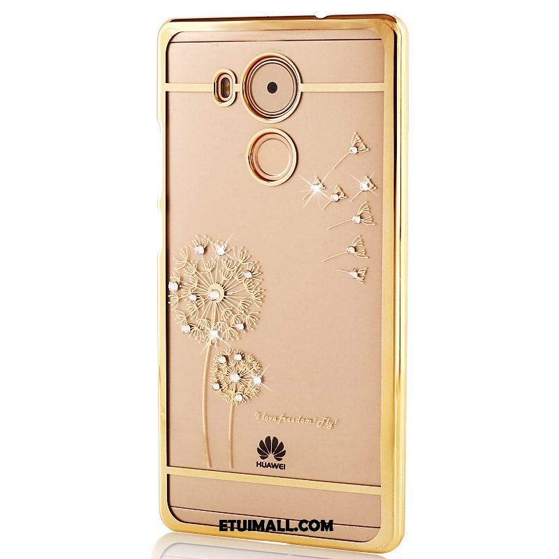 Etui Huawei Mate 8 Złoto Telefon Komórkowy Przezroczysty Ochraniacz Rhinestone Futerał Tanie