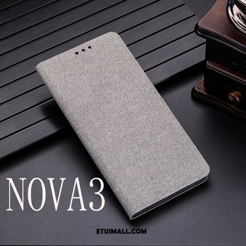 Etui Huawei Nova 3 Ochraniacz Anti-fall Skórzany Futerał Szary Telefon Komórkowy Futerał Dyskont