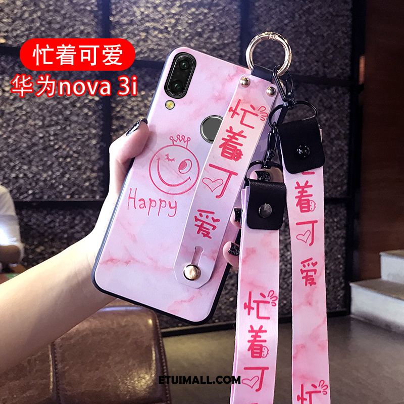 Etui Huawei Nova 3i Różowe Zakochani Czerwony Netto Anti-fall Piękny Pokrowce Kup