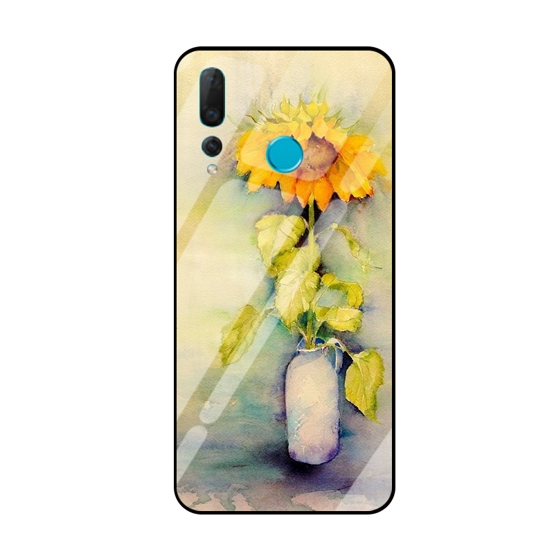 Etui Huawei P Smart+ 2019 Telefon Komórkowy Szkło Hartowane Żółty Słonecznik Świeży Futerał Sklep