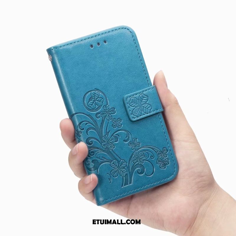 Etui Huawei P Smart Z Skórzany Futerał Karta Klapa Niebieski All Inclusive Obudowa Tanie