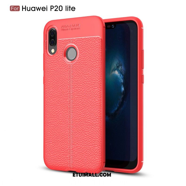 Etui Huawei P20 Lite Osobowość Skóra Nowy Ochraniacz Czerwony Obudowa Tanie